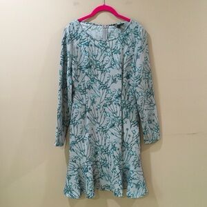 Banana Republic Sheath Dress Floral Print Ruffle Hem